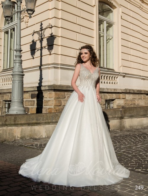 Wedding dress with a high waist model 249 249